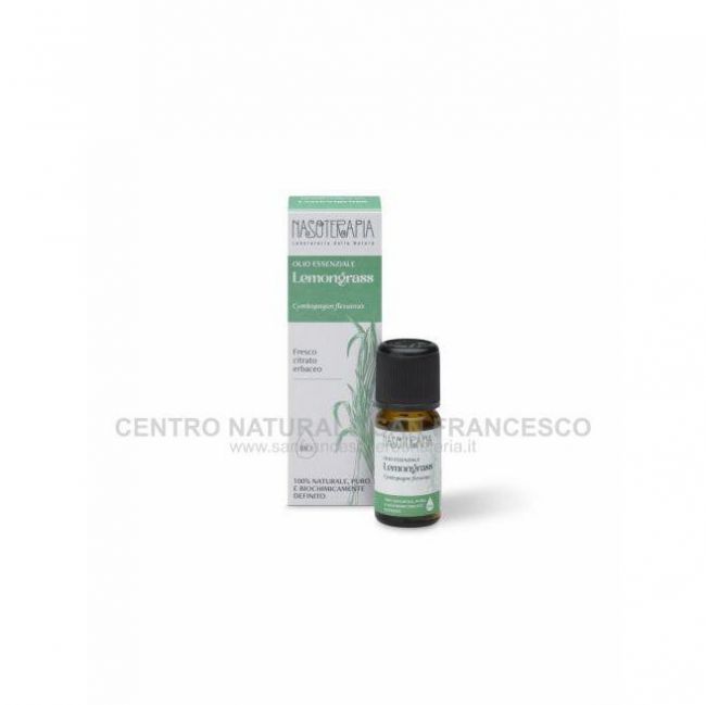 Olio essenziale di lemongrass biologico (cymbopogon flexuosus) 10 ml NASOTERAPIA